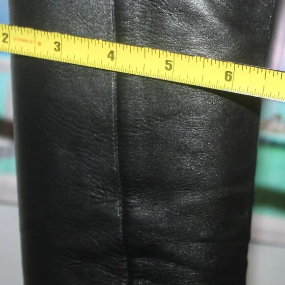 $498 Cole Haan Made in Italy Stretch Leather Tall Knee High Boots Sz 8 - Picture 11 of 13